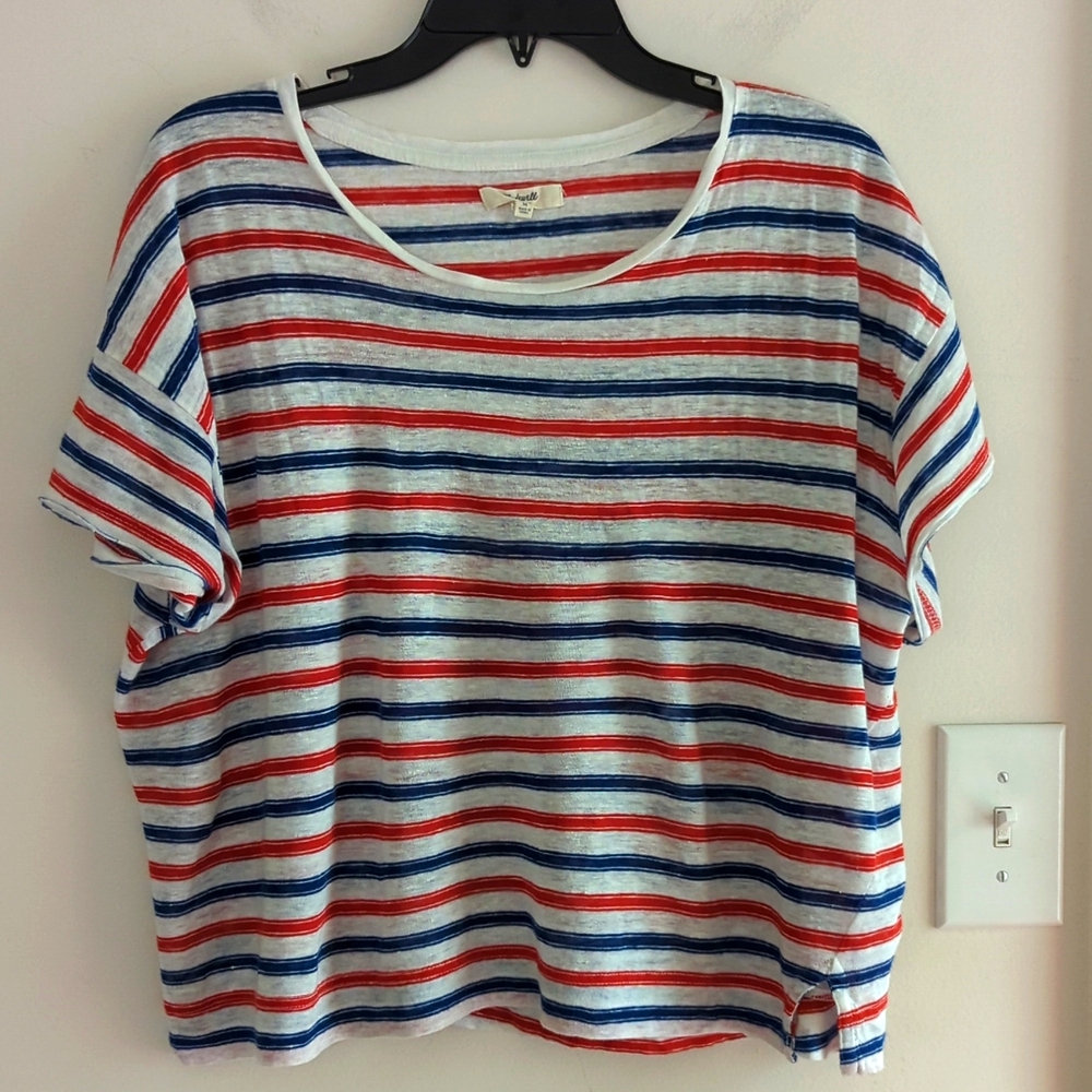 Madewell Red White and Blue Top